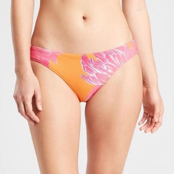 ATHLETA Kailua Mid Rise Bottom, Pink & Orange Floral Print, XL 446807 - Picture 1 of 12